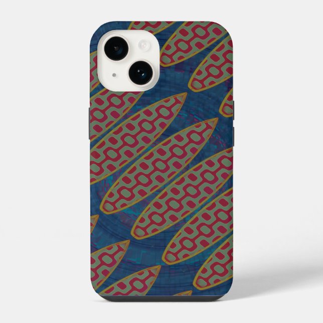 Funda Para iPhone Patrón de tabla de surf de Ipanema (Reverso )