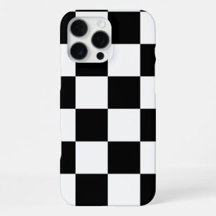 Funda Para iPhone 16 Pro Max Patrón de tablero de ajedrez en negro y blanco
