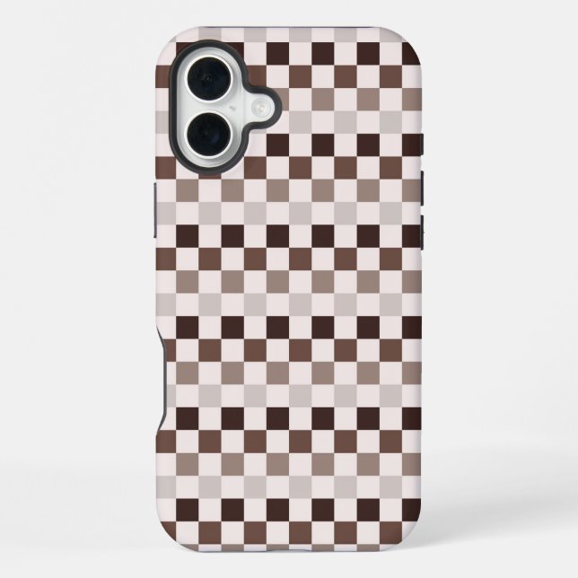 Funda Para iPhone Patrón de tablero de Café con Leche (Reverso )