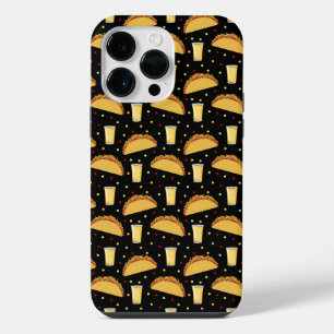 Funda Para iPhone 14 Pro Max Patrón de Tacos y Tragos de Tequila