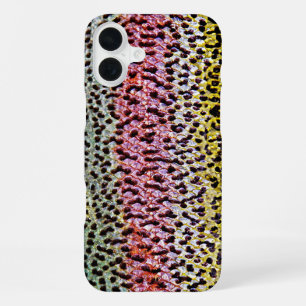Funda Para iPhone 16 Plus Patrón de textura de escamas de trucha arcoíris fa