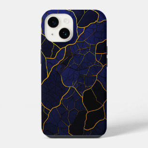 Funda Para iPhone 14 Patrón de textura naval dorada moderna de lujo