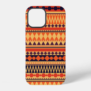 Funda Para iPhone 12 Patrón de textura tribal vintage sin fisuras. S