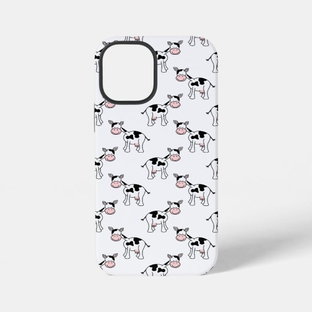 Funda Para iPhone Patrón de vaca blanco y negro. (Reverso )