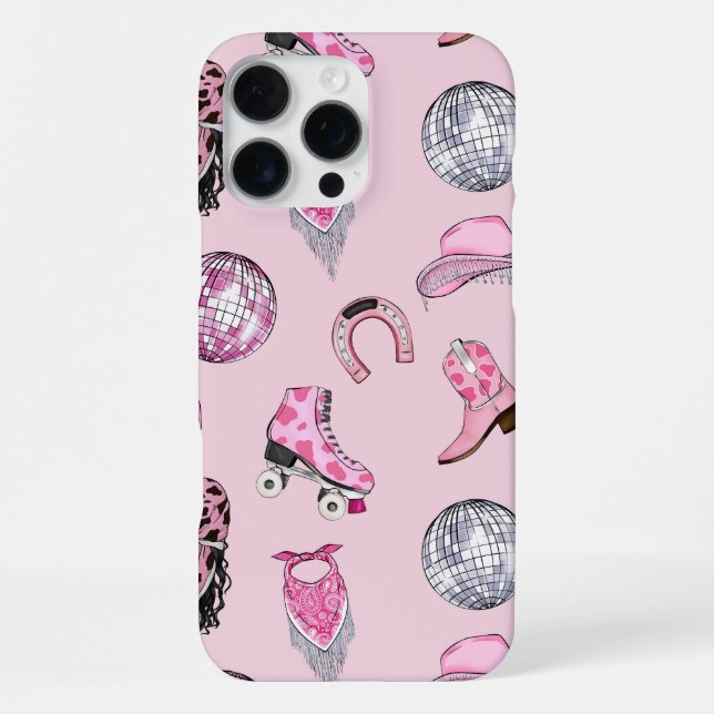 Funda Para iPhone Patrón de vaca rosa (Reverso )