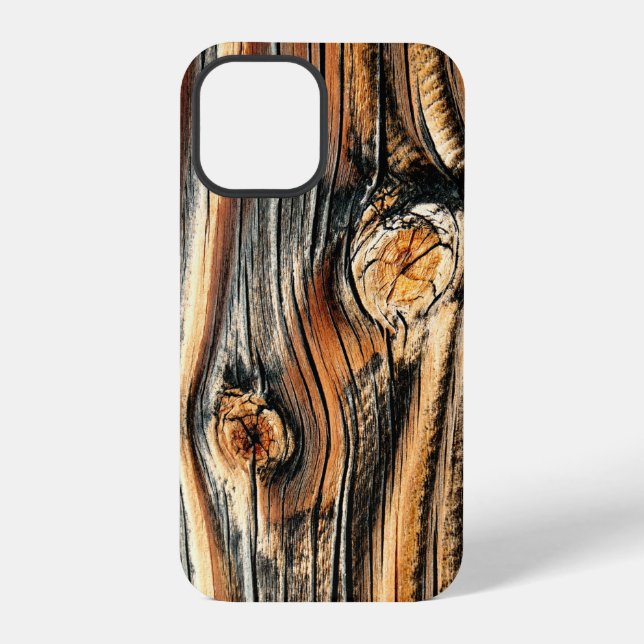Funda Para iPhone Patrón de veta de madera (Reverso )