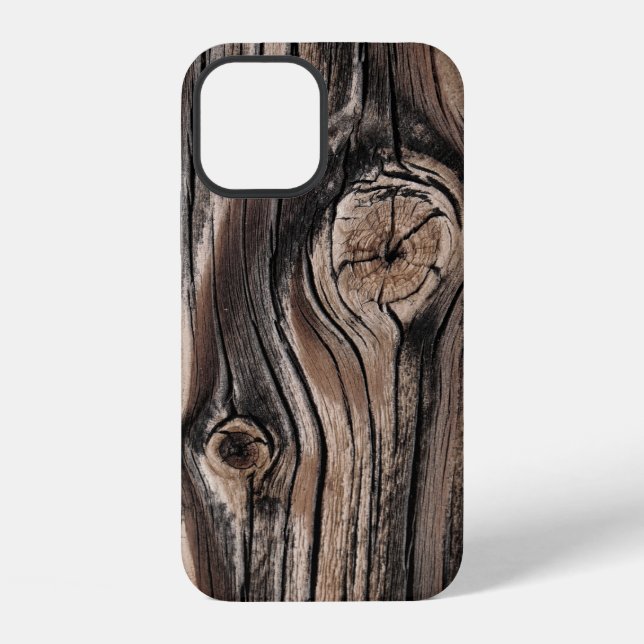 Funda Para iPhone Patrón de veta de madera (Reverso )