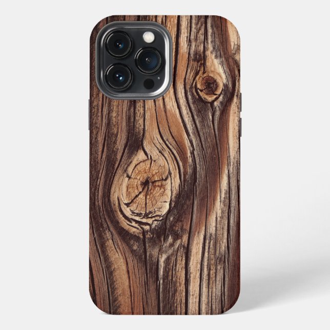 Funda Para iPhone Patrón de veta de madera  (Reverso )