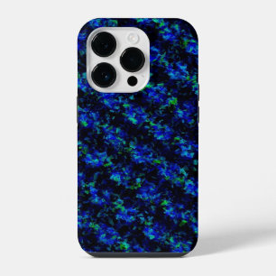 Funda Para iPhone 14 Pro Patrón de vidrio roto azul verde