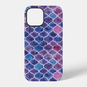 Funda Para iPhone 12 Patrón de violeta de acuarela sin costuras