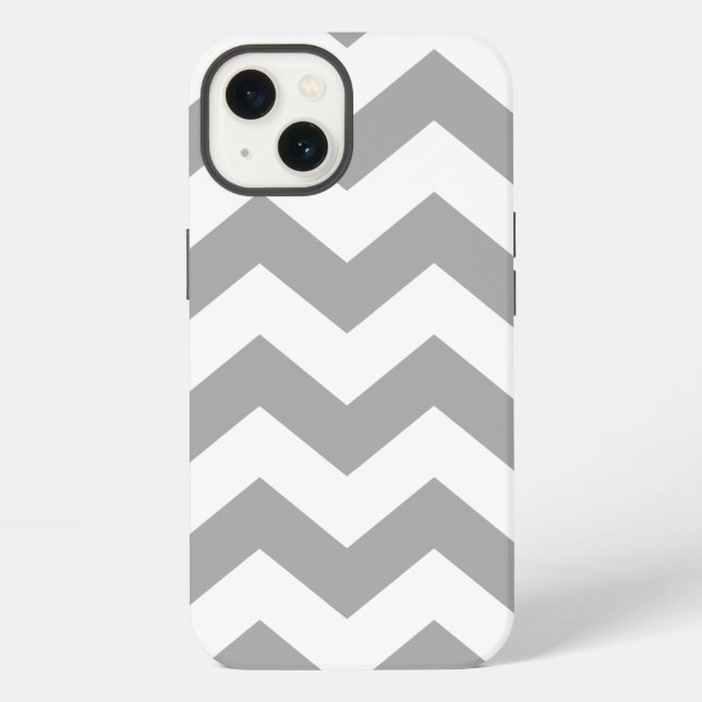 Funda Para iPhone Patrón de zigzag gris (Reverso )