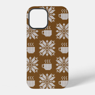 Funda Para iPhone 12 Patrón decorativo sin fisuras de invierno de punto