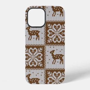 Funda Para iPhone 12 Patrón decorativo sin fisuras de invierno de punto