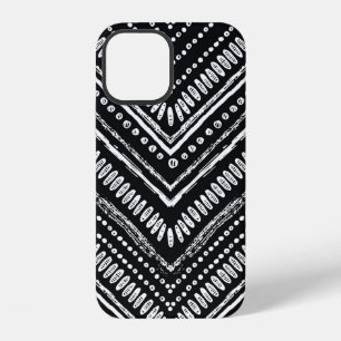 Funda Para iPhone 12 Patrón dibujado a mano. Línea de zigzag y franja, 