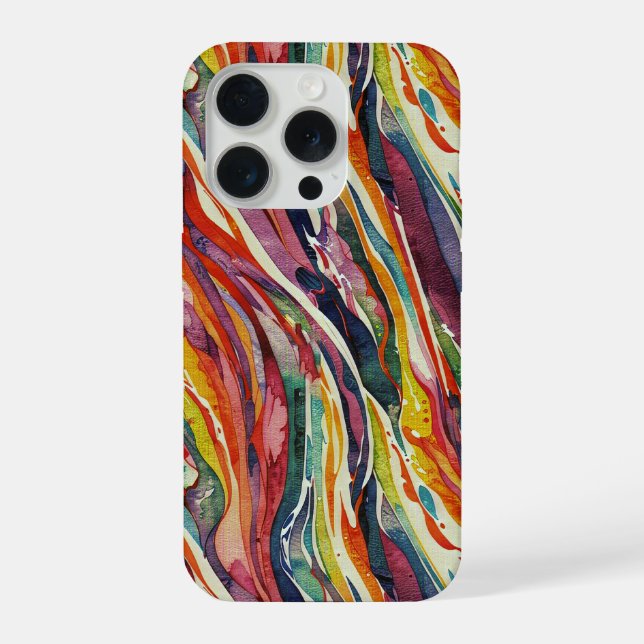 Funda Para iPhone Patrón digital geométrico abstracto moderno 40 (Reverso )