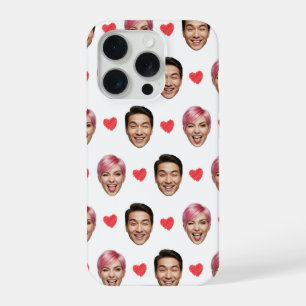Patrón Divertido de Caras de Pareja Personalizadas