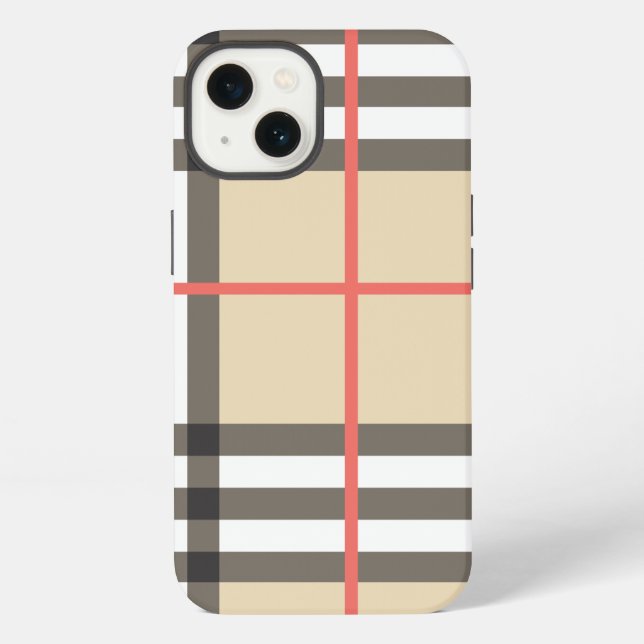 Funda Para iPhone Patrón elegante geométrico escocés de moda       (Reverso )