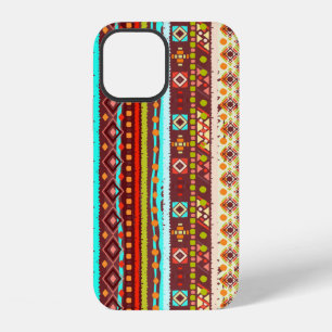 Funda Para iPhone 12 Patrón étnico boho sin fisuras. Impresión de arte 