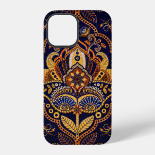 Funda Para iPhone 12 Patrón étnico tribal continuo colorido