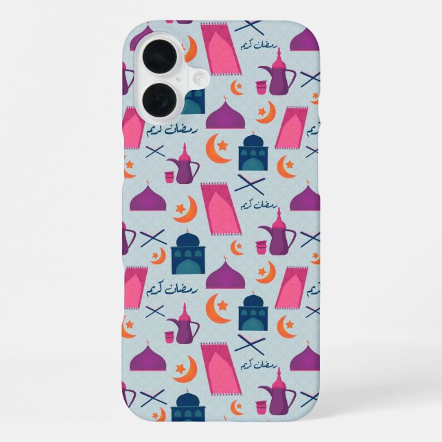 Funda Para iPhone Patrón feliz de Ramadán (Reverso )