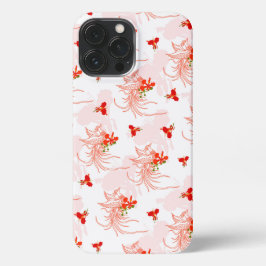 Funda Para iPhone 13 Pro Max Patrón Fénix Bird Y Phoenix Flower Seamless
