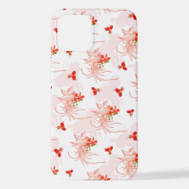 Funda Para iPhone 12 Patrón Fénix Bird Y Phoenix Flower Seamless