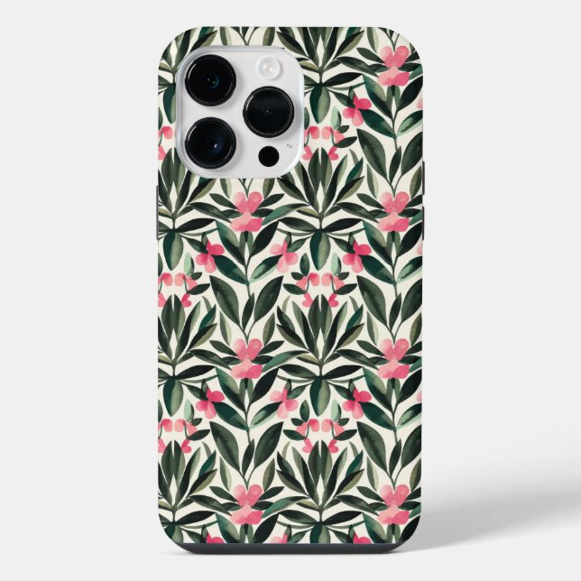 Funda Para iPhone Patrón floral (Reverso )