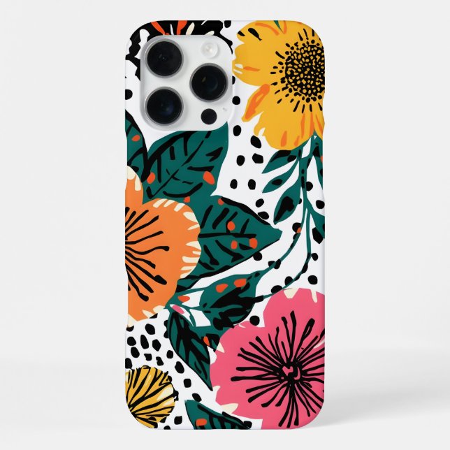 Funda Para iPhone Patrón floral (Reverso )