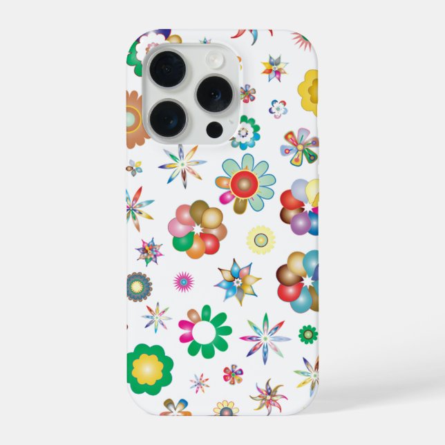 Funda Para iPhone Patrón Floral (Reverso )