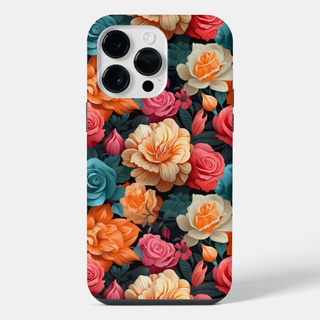 Funda Para iPhone Patrón floral #16 (Reverso )