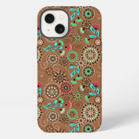 Patrón floral abstracto étnico folclórico retro ma