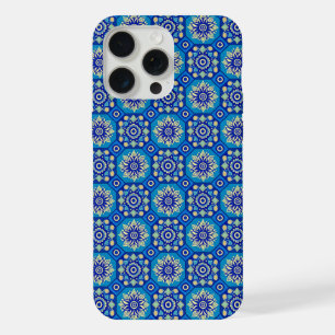 Patrón floral azul Boho vintage