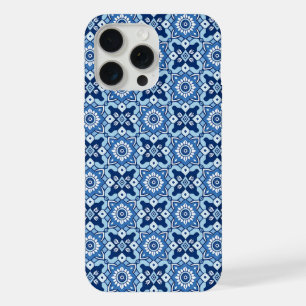 Patrón floral azul Boho vintage
