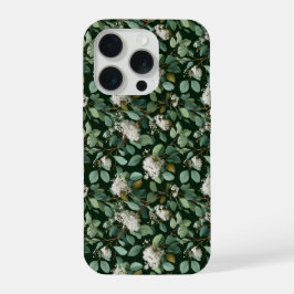 Patrón floral blanco de eucalipto verde botánico