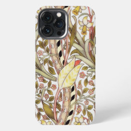 Funda Para iPhone 13 Pro Max Patrón floral Daffodil Amarillo Vintage