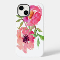 Patrón floral de acuarela rosa femenino