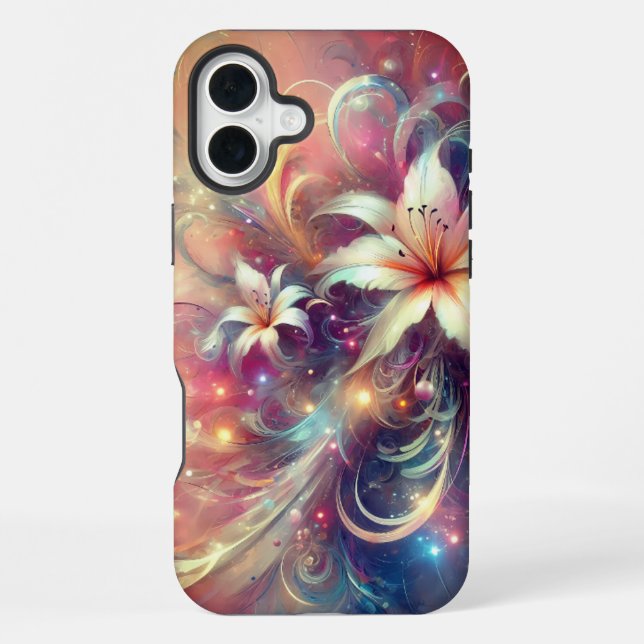 Funda Para iPhone Patrón floral de fantasía (Reverso )