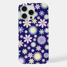 Patrón floral de fondo azul