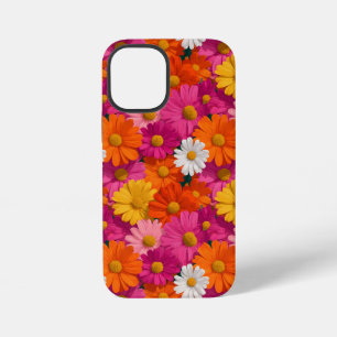 Funda Para iPhone 12 Mini Patrón floral de margaritas sin fisuras vibrante