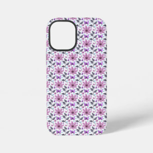 Funda Para iPhone 12 Mini Patrón floral de mariposa morada Cottagecore lindo