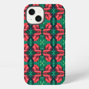 Patrón Floral de Navidad Verde Rojo 4Eva