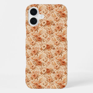 Funda Para iPhone 16 Plus Patrón floral de otoño acogedor