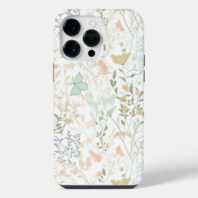 Funda Para iPhone Patrón floral de primavera 01 -  (Reverso )
