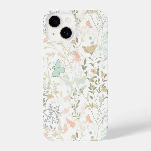 Funda Para iPhone Patrón floral de primavera 01 - estuche para iPhon (Reverso )