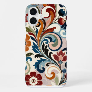 Funda Para iPhone 16 Plus Patrón floral de remolino botánico vintage
