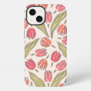 Patrón floral de tulipán sin costuras – Botánico v