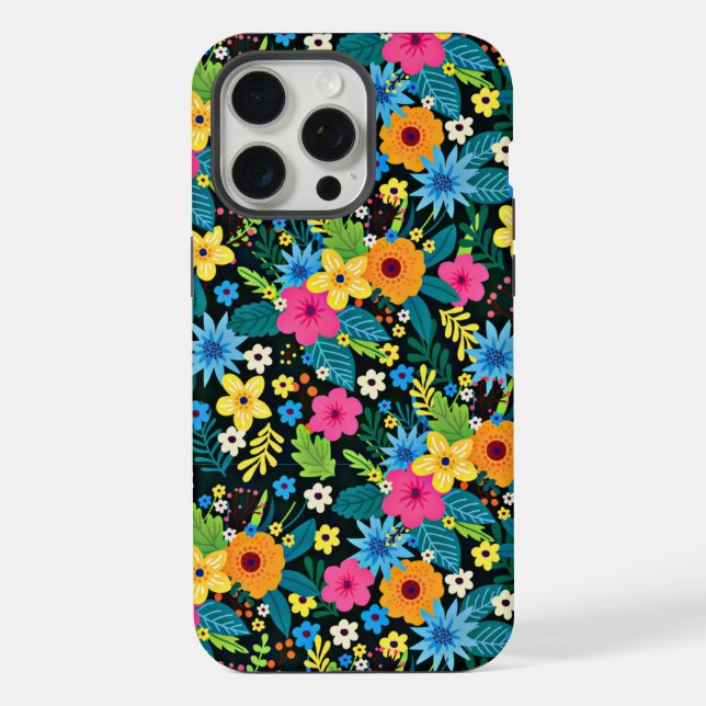 Funda Para iPhone Patrón floral de vibrante Ditsy-43785 (Reverso )