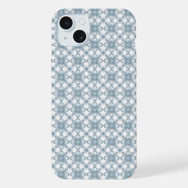 Funda Para iPhone Patrón floral escandinavo (Reverso )
