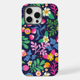 Patrón floral exótico pintado a mano