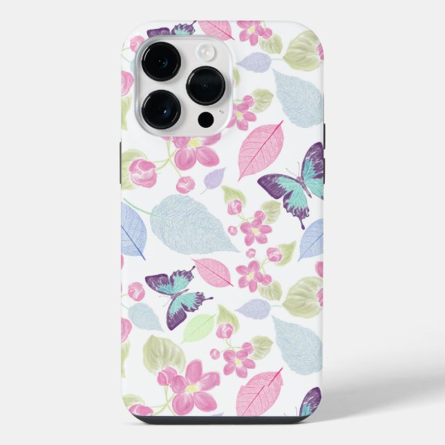 Funda Para iPhone Patrón floral fresco (Reverso )